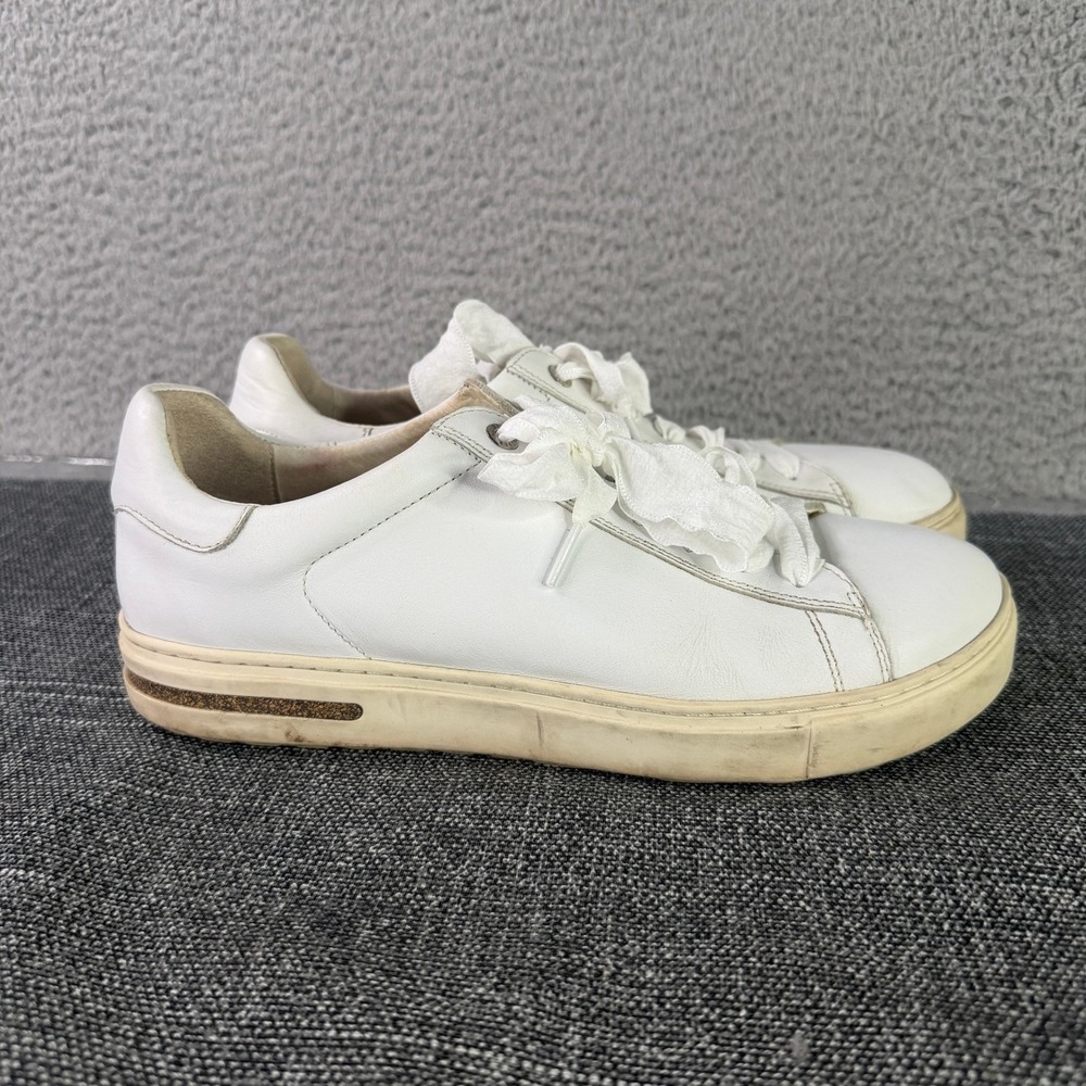 Birkenstock Bend Low Sneakers Women 40 White Leather Ribbon Lace Up Orthopedic